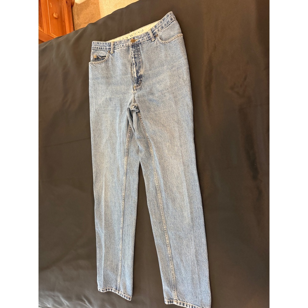 Lands End Fit 3 High Waisted Straight Leg Jeans Light Wash Denim 14T Tall Mens